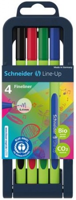 Tűfilc készlet, 0,4 mm, SCHNEIDER "Line-Up", 4 különböző szín