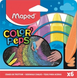 Aszfaltkréta, MAPED "Color`Peps", 6 különböző szín