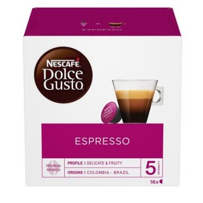 Kávékapszula, 16 x 5,5 g,  NESCAFÉ DOLCE GUSTO "Espresso" Akciós